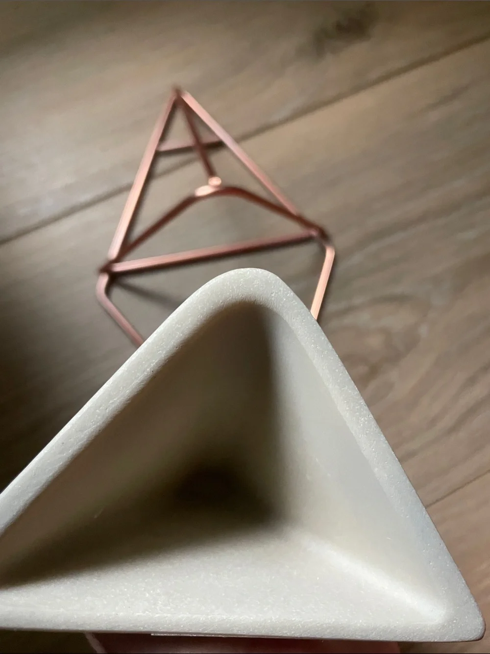 Copper Frame Gray Wall Planter Set - Modern Home Wall Decor